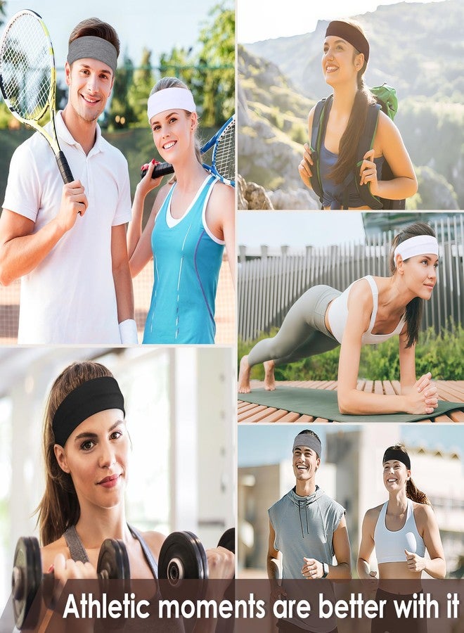 Ztomine Headbands for Women, 8pcs Stretchy Non Slip Soft Cotton Cloth Hair Bands for Sports, Workout, Yoga and Running - Image 3